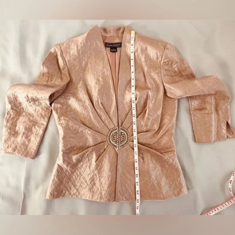 Jessica Howard 2 Piece Set Dress Jacket‎ Women's Size 8 Pink - Picture 4 of 16